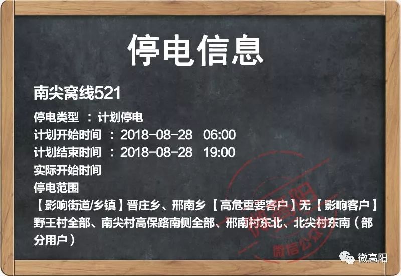 高阳停电通知最新动态及其影响分析