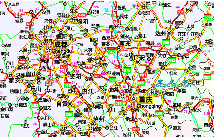 最新全国高速公路地图展现中国交通崭新面貌